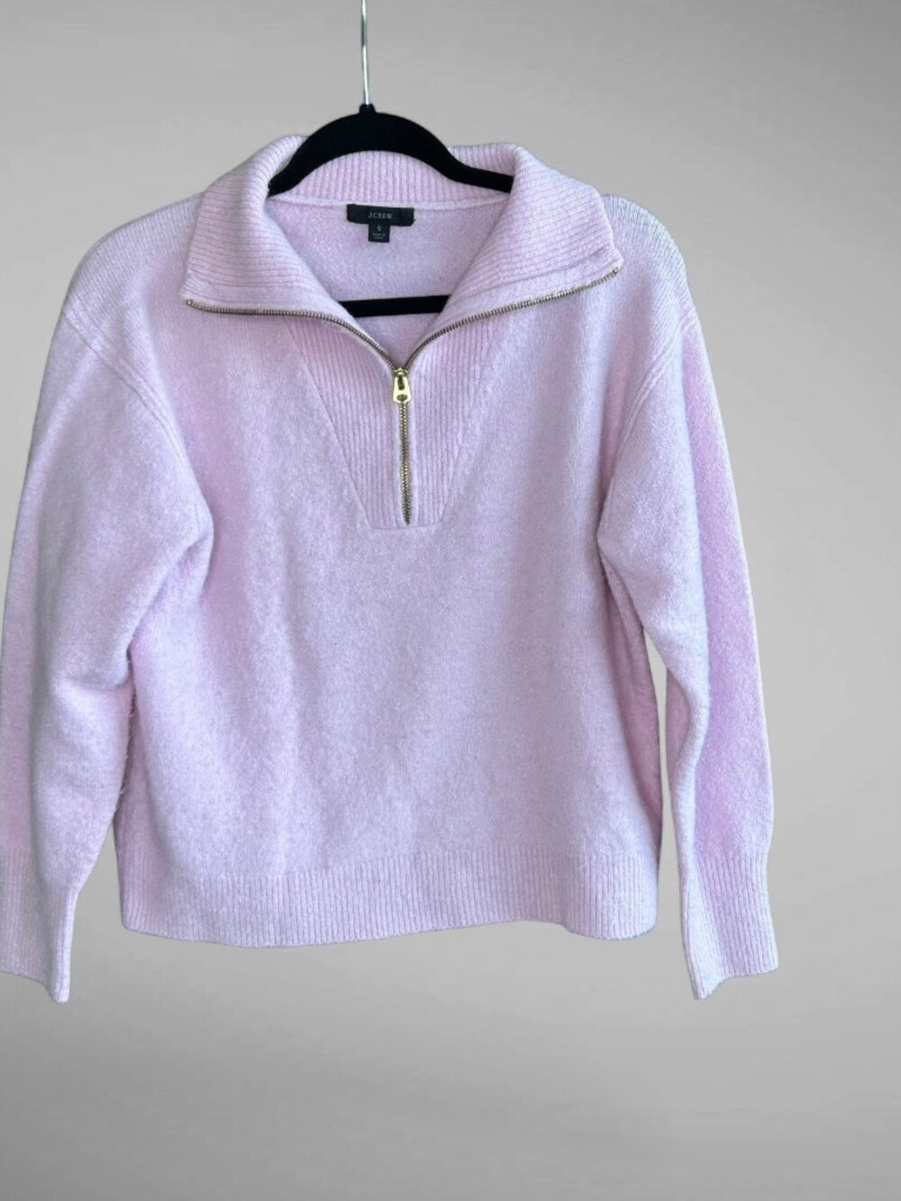 J. Crew Half Zip Sweater in Icy Orchid Pink Size Small